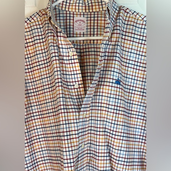 Brooks Brothers 346 Medium Multicolor Check Shirt, Non-Iron, Supima Cotton - Picture 3 of 4